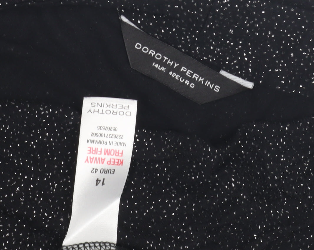 Dorothy Perkins Women's Black Glitter Dress