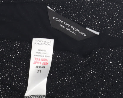 Dorothy Perkins Women's Black Glitter Dress