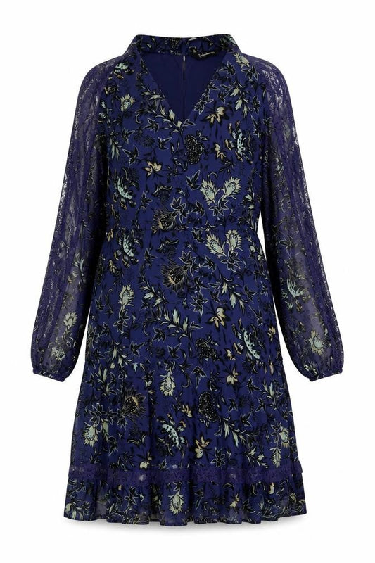 Front view of Kaleidoscope Women's Multicoloured Floral Dress, size 14