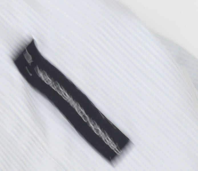 French Connection Men's Blue Striped Button-Up Shirt