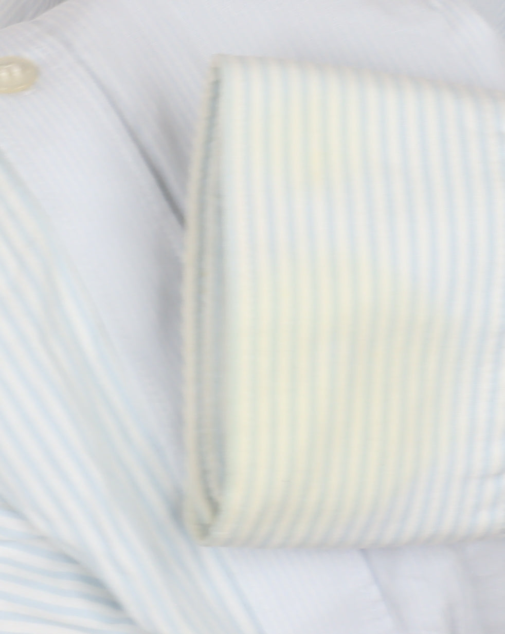 French Connection Men's Blue Striped Button-Up Shirt