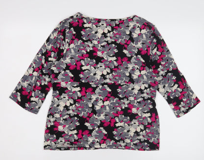 Womens UK Size 14 Kaliko Multicoloured Wrap Blouse