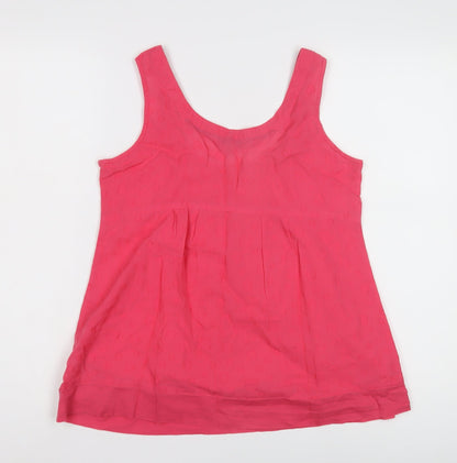 Women's Pink Tank Top, Size 10, Scoop Neck, Casual