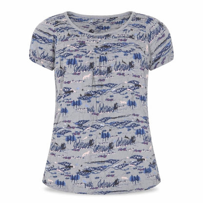 Mantary Women's Grey Crew Neck T-Shirt Size 8