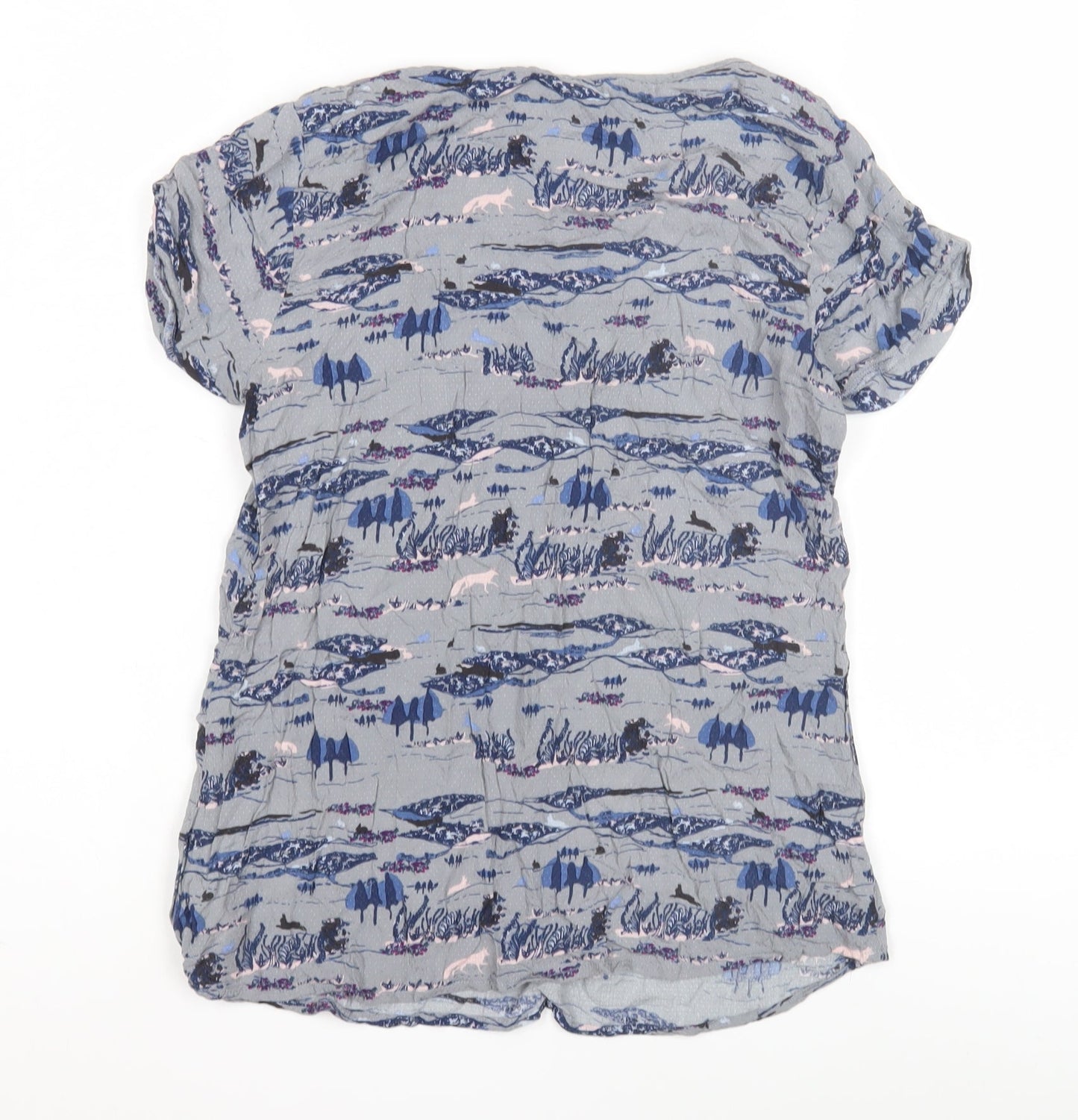 Mantary Women's Grey Crew Neck T-Shirt Size 8