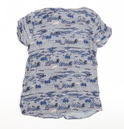 Mantary Women's Grey Crew Neck T-Shirt Size 8