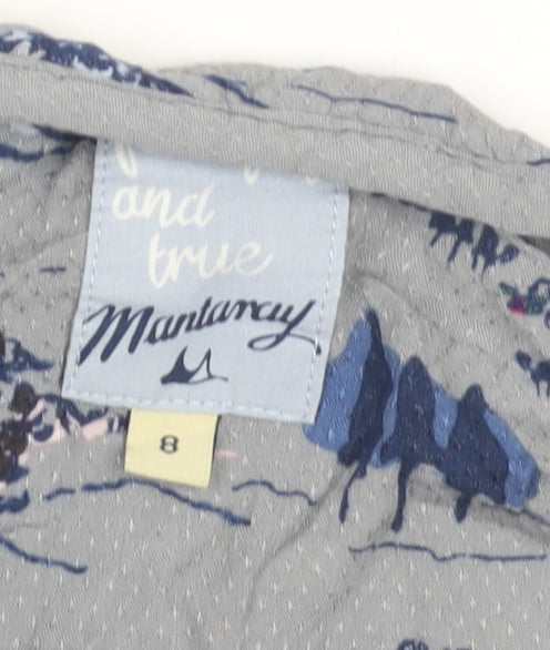 Mantary Women's Grey Crew Neck T-Shirt Size 8