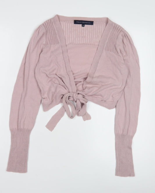 Womens UK Size M French Connection Pink Cardigan Jumper