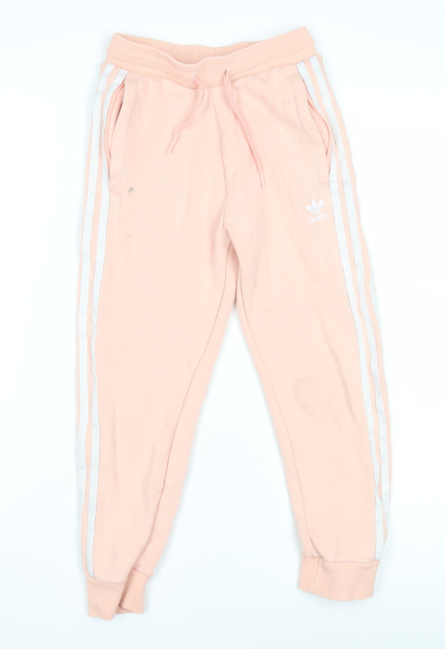 Adidas Girls Pink Jogger Trousers XS, Breathable, Elastic Waist