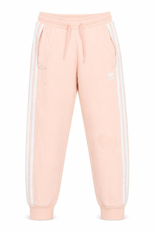 Front view of Adidas girls’ pink jogger trousers xs, breathable, elastic waist