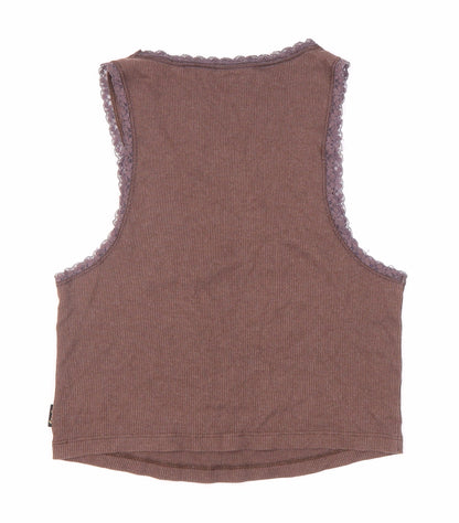 Womens UK Size S Superdry Brown Basic Tank