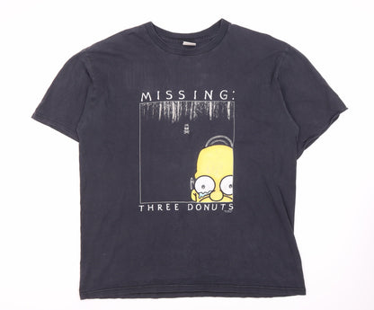 Lee Men’s Black Homer Simpson XL T-Shirt