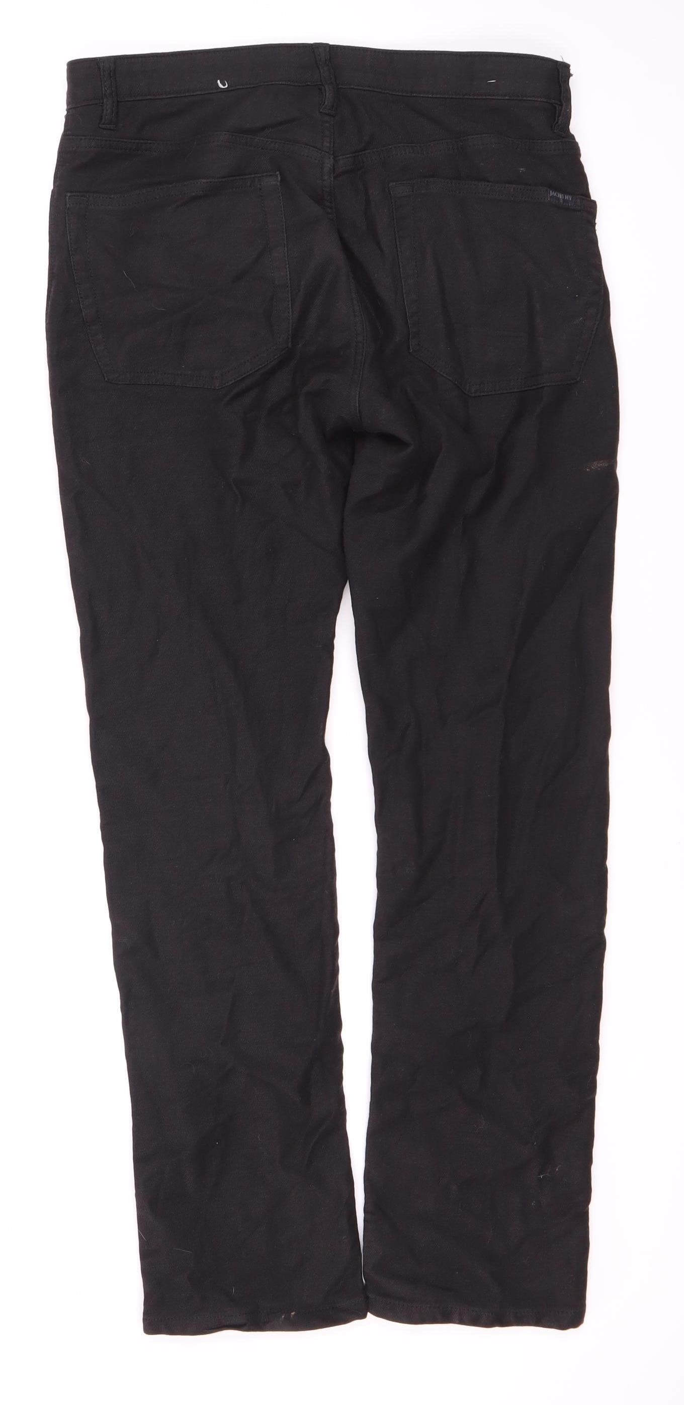 Jachs NY Men's Black Cotton Denim Jeans, Size 32