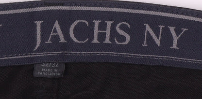 Jachs NY Men's Black Cotton Denim Jeans, Size 32