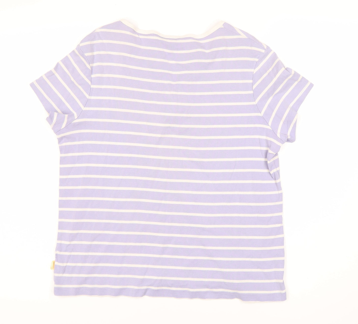 Maine New England Women's Purple Striped T-Shirt Size 16