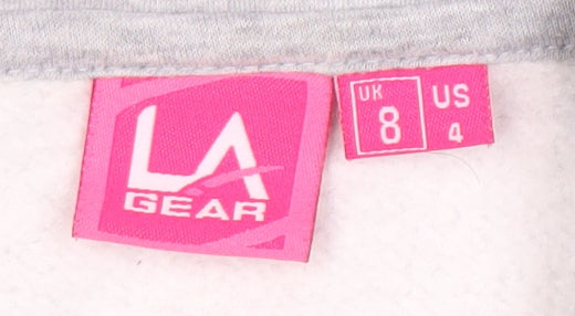 Womens UK Size 8 LA Gear Grey Pullover Hoodie