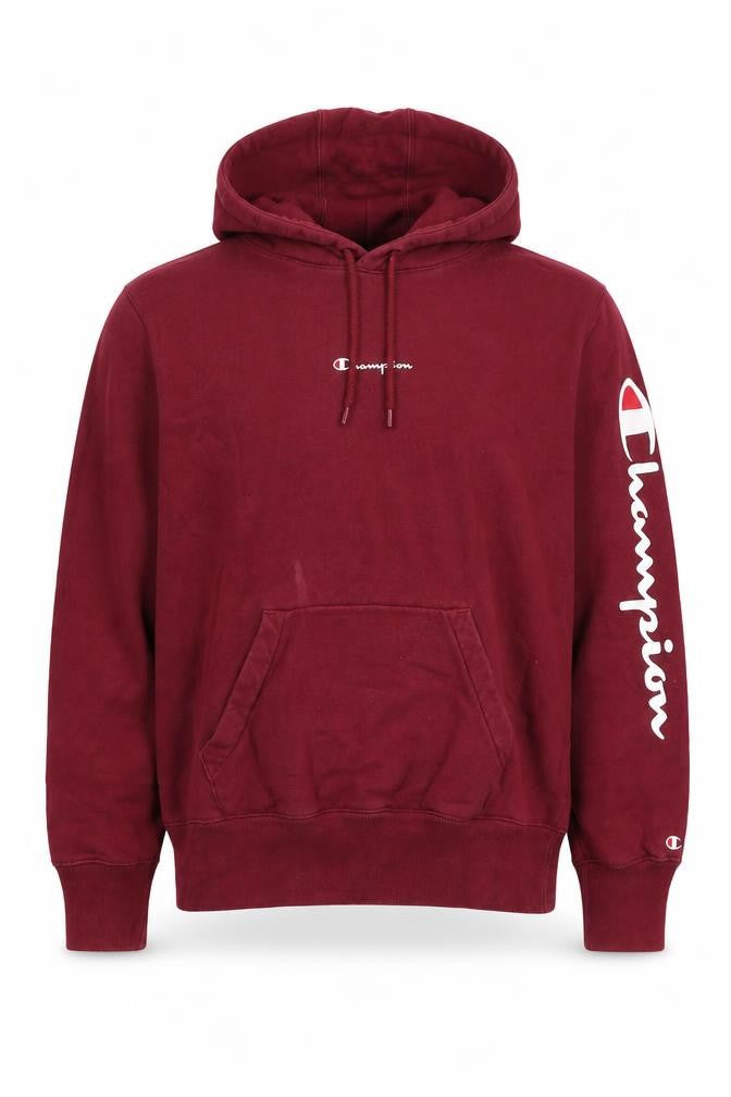 Mens UK Size M Champion Red Pullover Hoodie