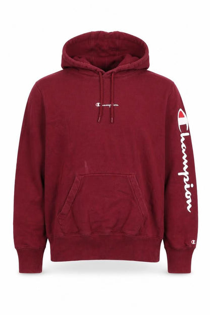 Mens UK Size M Champion Red Pullover Hoodie