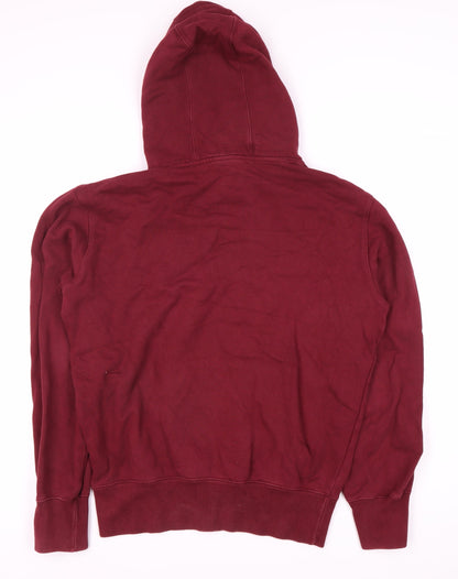 Mens UK Size M Champion Red Pullover Hoodie