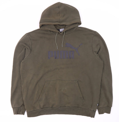 Mens UK Size L PUMA Green Pullover Hoodie