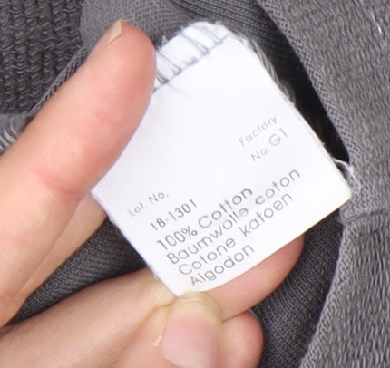 Wrangler Men's Grey Polo Shirt Long Sleeve Size L