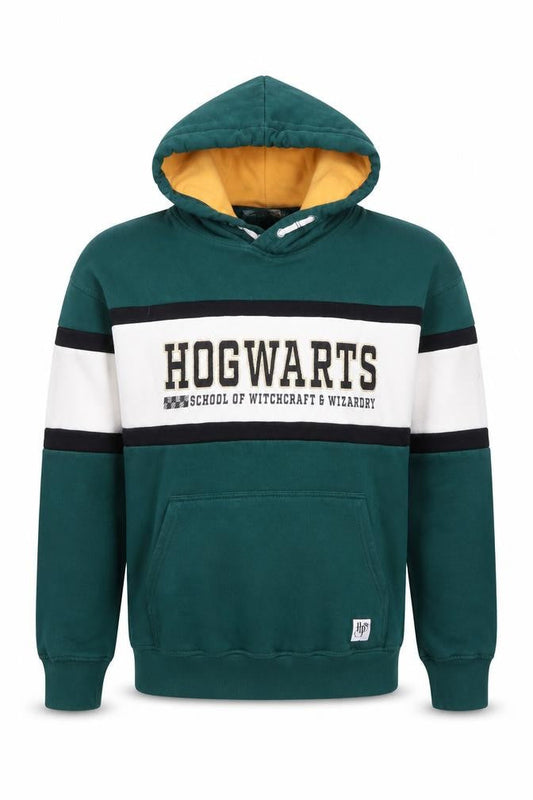 H&M Boys Green Hogwarts Pullover Hoodie 10-12 Years