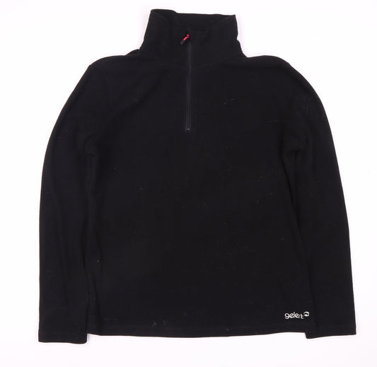 Gelert Women's Black Fleece Zip Sweatshirt Size 10