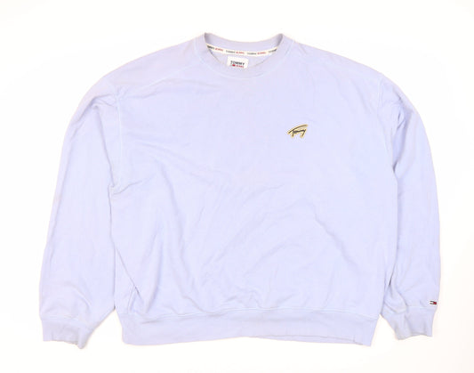 Tommy Jeans Men’s Blue Large Pullover Sweatshirt