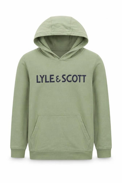 Lyle & Scott Boys Green Pullover Hoodie Size 11 Years