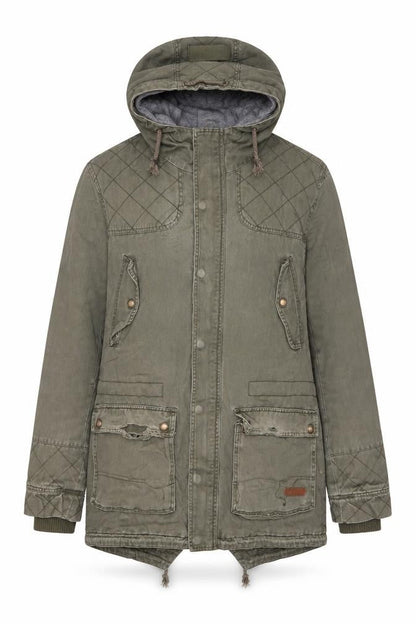 Womens UK Size L Tokyo Laundry Green Military Jacket