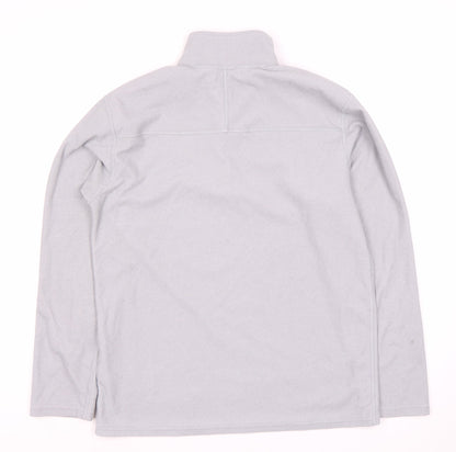 The North Face Men's Grey 1/4 Zip Fleece Sweatshirt M