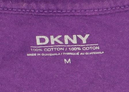Womens UK Size M DKNY Purple Basic T-Shirt