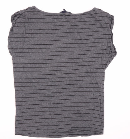 Womens UK Size S French Connection Grey Basic T-Shirt