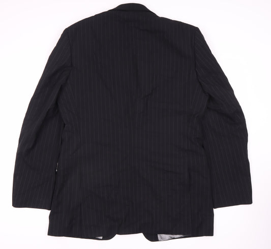 Mens UK Size 42 Jeff Banks Regular Black Suit Jacket