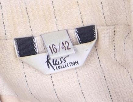 Klass Women Beige Pinstripe Suit Jacket, Size 14, Regular Fit