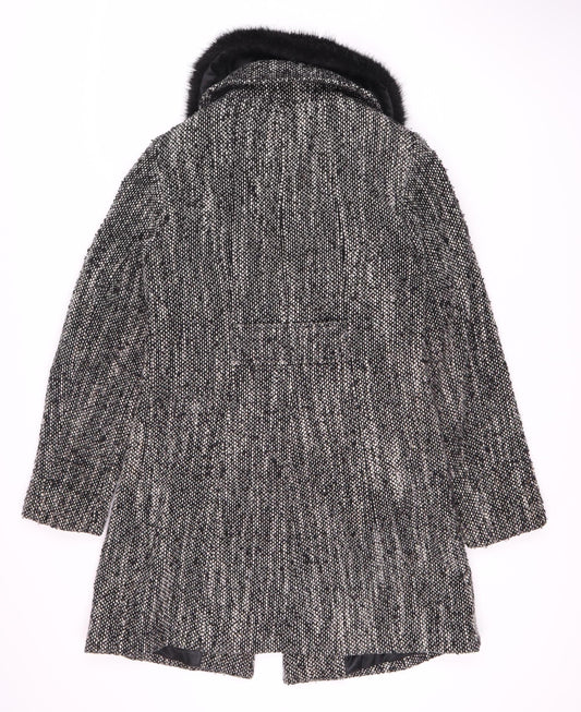 Womens UK Size 10 Debenhams Black Pea Coat