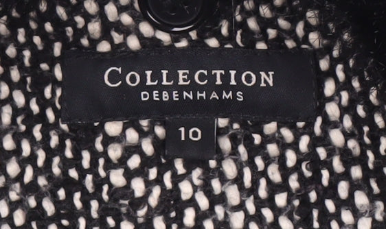 Womens UK Size 10 Debenhams Black Pea Coat