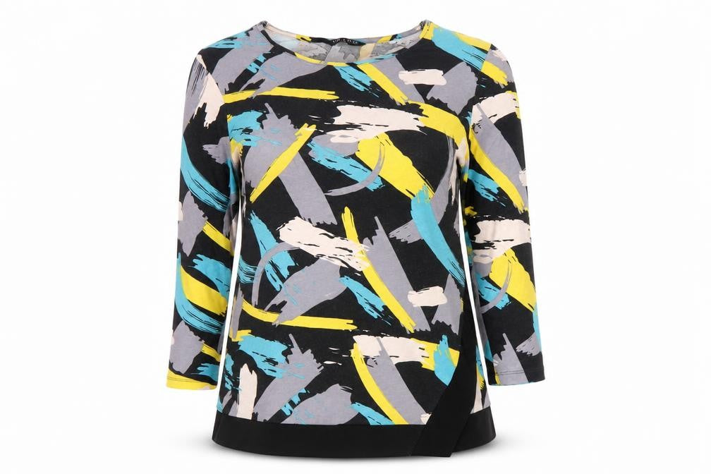 Womens UK Size 14 VIZ-A-VIZ Multicoloured Basic Blouse