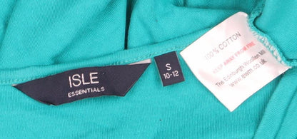 Womens UK Size 10-12 ISLE ESSENTIALS Blue Basic T-Shirt