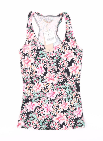 Bershka Women's Multicoloured Floral Tank, Size S - New