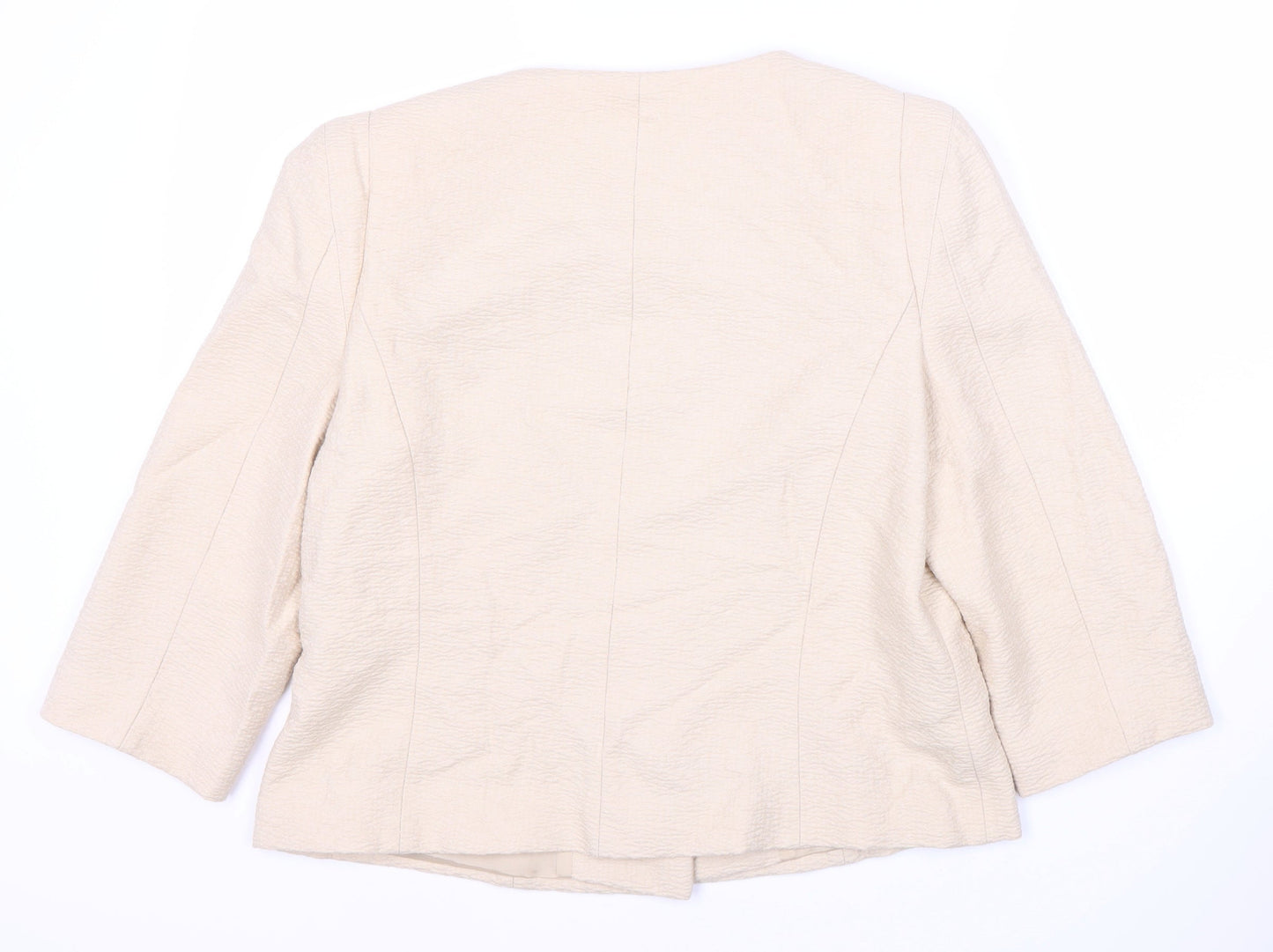 CC Petite Women Beige Suit Jacket Size 12
