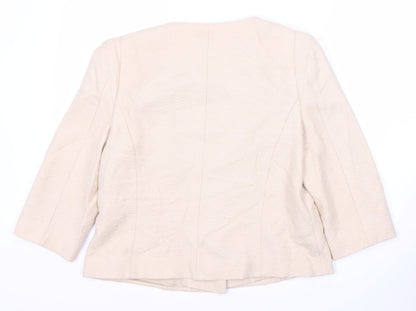 CC Petite Women Beige Suit Jacket Size 12
