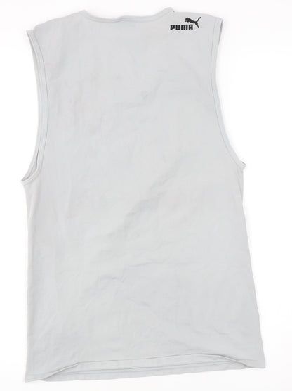 Puma Men's XL White Tank Top - Gym & Training Essential