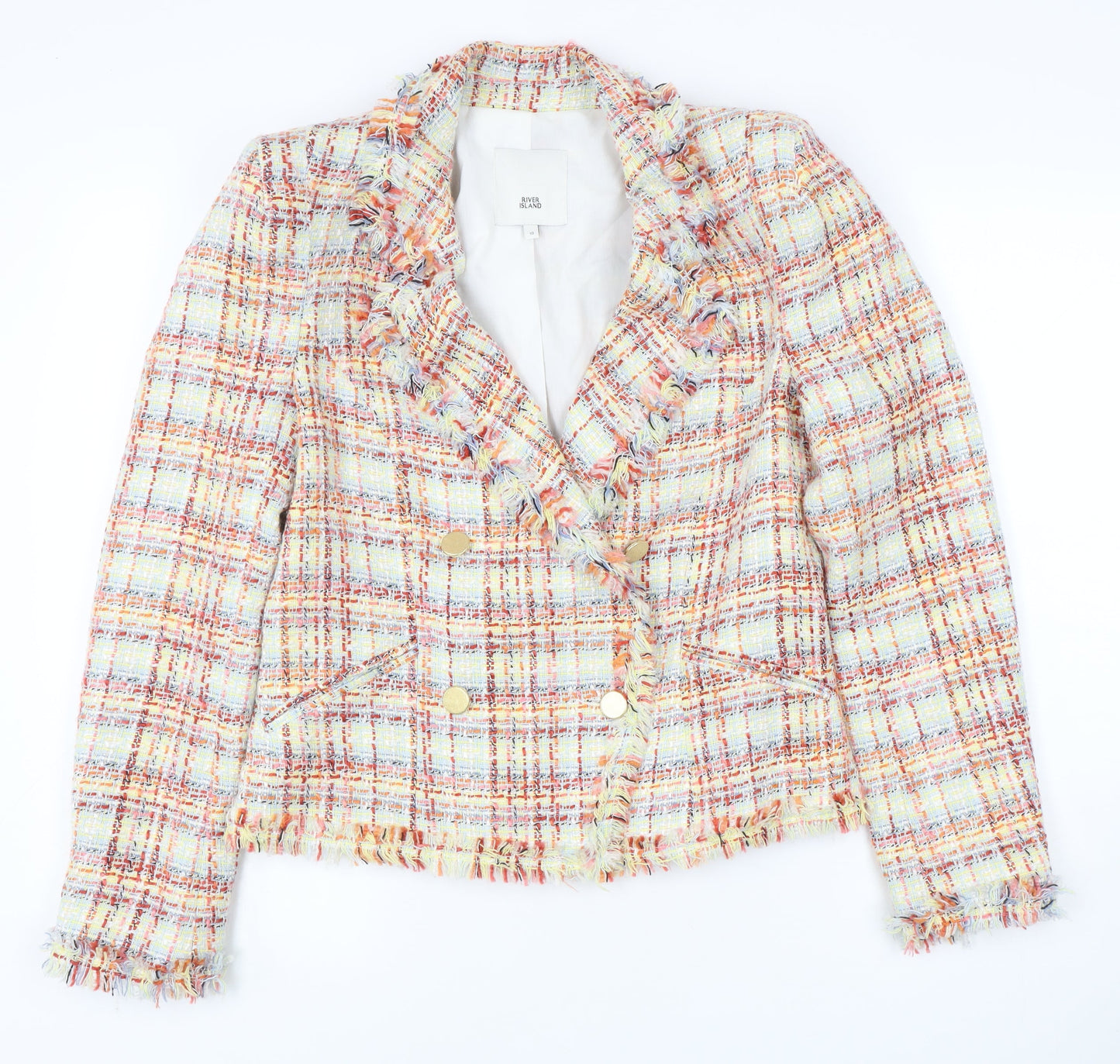River Island Women’s Multi Blazer 10 Plaid