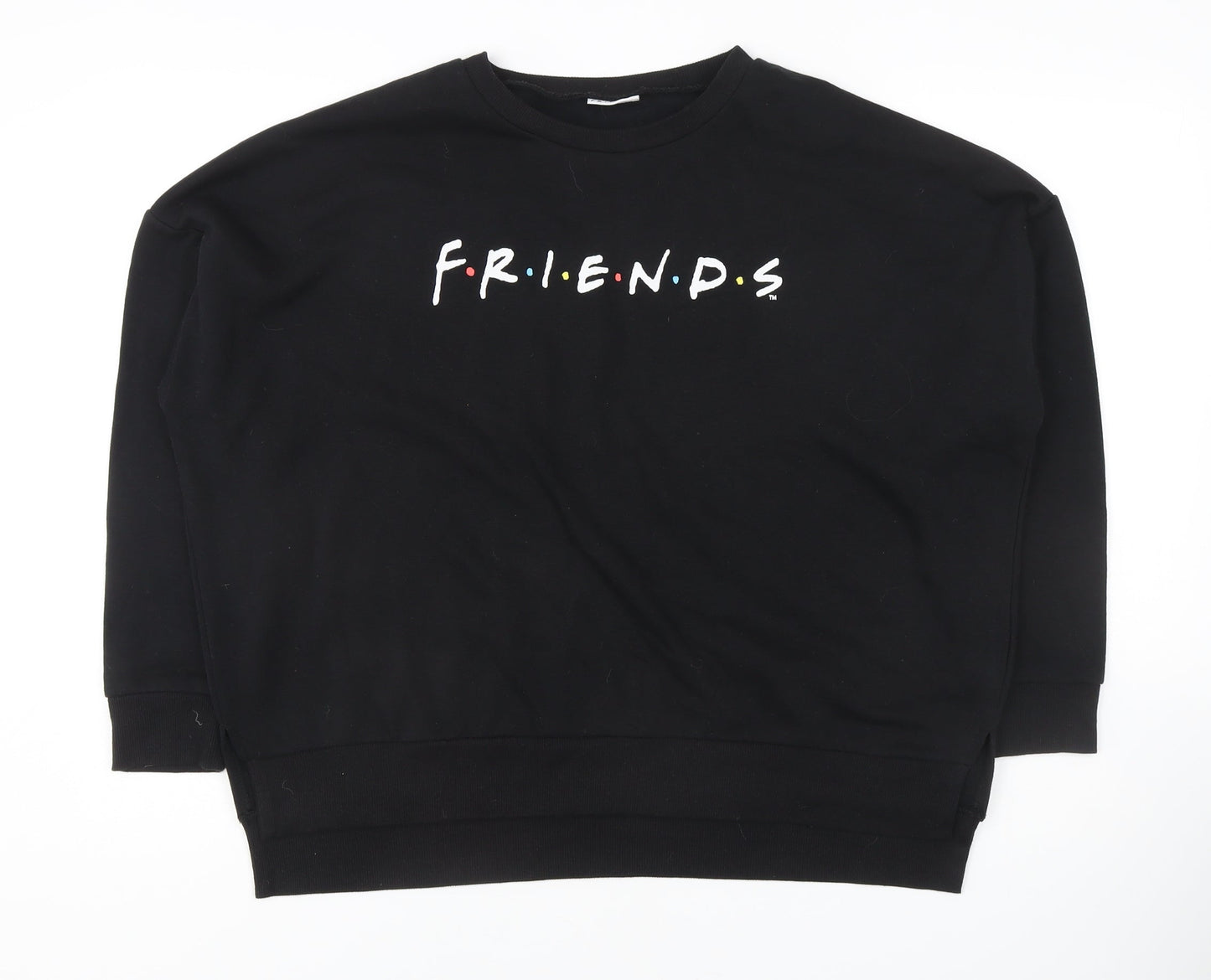 Womens UK Size 10/12 FRIENDS Black Pullover Sweatshirt