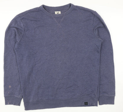 Mens UK Size M Lee Blue Pullover Sweatshirt