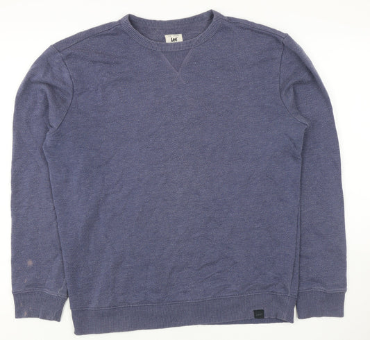 Mens UK Size M Lee Blue Pullover Sweatshirt
