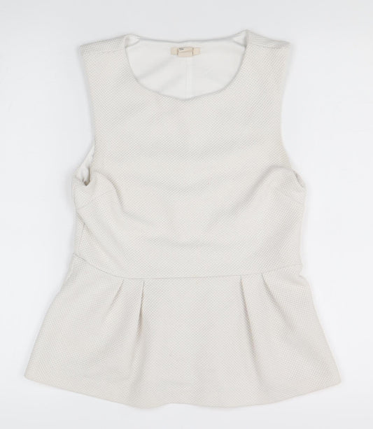 Womens UK Size 8 H&M White Basic Blouse