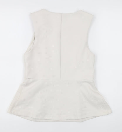 Womens UK Size 8 H&M White Basic Blouse