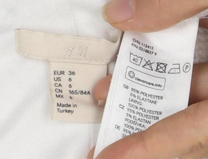 Womens UK Size 8 H&M White Basic Blouse